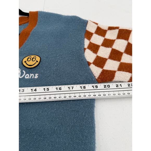 Vans Off The Wall Dusk Downer Checkered Cardigan Sweater Button Woman’s Size XS - Picture 8 of 11